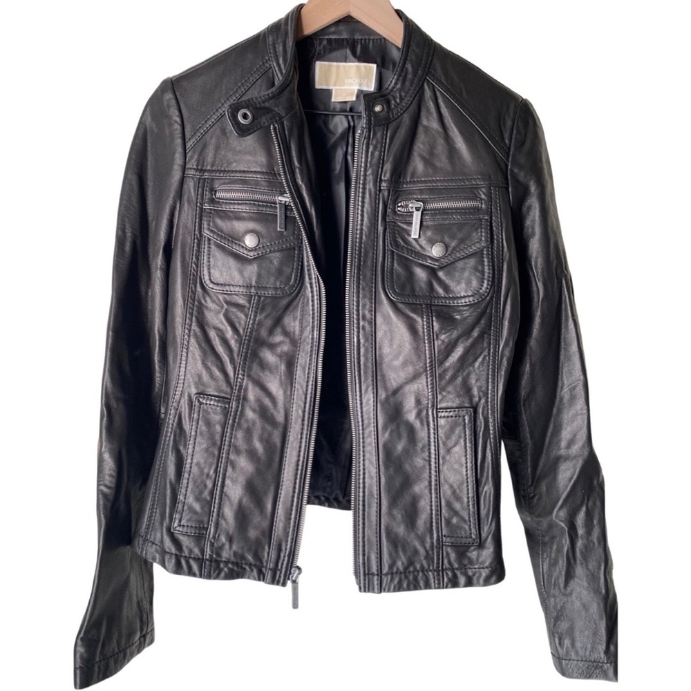 Michael Kors Dark Brown Leather Jacket